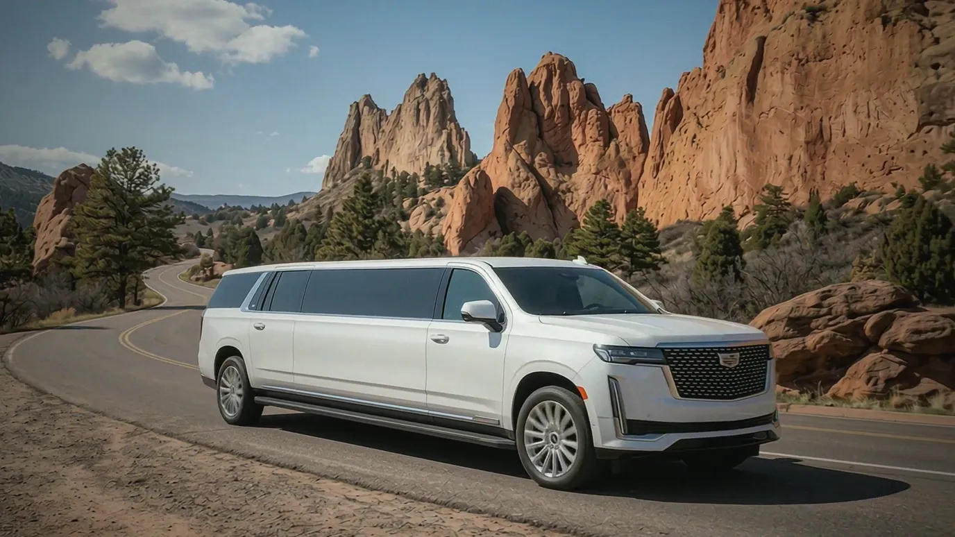 Arvada white Cadillac Escalade 20 passenger stretch limo