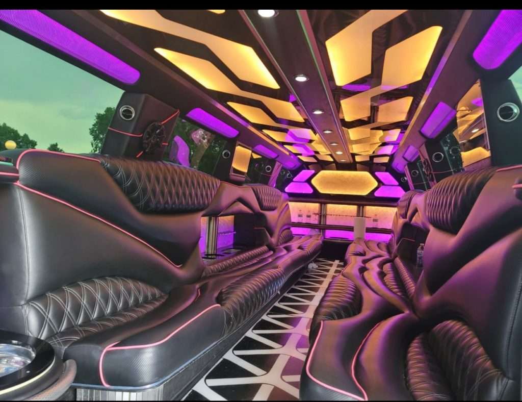 White 20-passenger Escalade stretch limo in Arvada