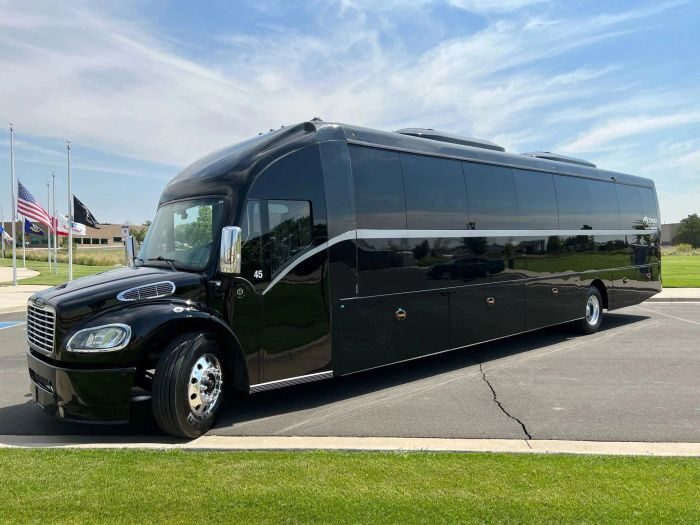 Black coach bus – Arvada party bus rental